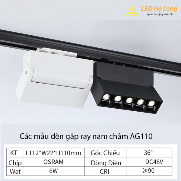 Các mẫu đèn gập ray nam châm AG110