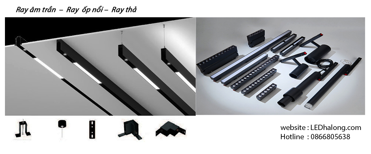 các mẫu đèn ray nam châm